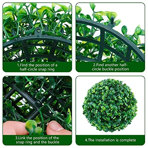FTL&HONG Artificial Boxwood Ball 13in,15in,19in,23in,Artificial Plant Trim Ball Green,No Installation -Lifelike Plants,for Indoor Outdoor Decor 9 FTL&HONG Artificial Boxwood Ball 13in,15in,19in,23in,Artificial Plant Trim Ball Green,No Installation -Lifelike Plants,for Indoor Outdoor Decor - Image 7