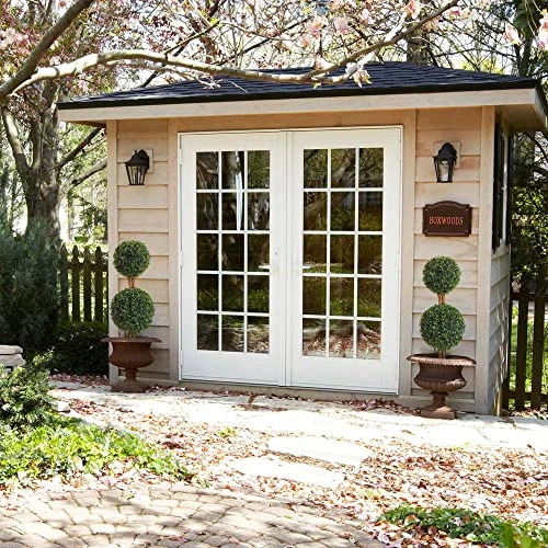 Lifelike Indoor&Outdoor Use 3Ft Boxwood Double Ball Topiary Trees Faux Topiary Tree For Porch,Home,Garden Decor(Set Of 2) 5 Lifelike Indoor&Outdoor Use 3Ft Boxwood Double Ball Topiary Trees Faux Topiary Tree For Porch,Home,Garden Decor(Set Of 2) - Image 3