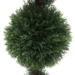 Vickerman Everyday 3 Foot Tall Artificial Cedar Topiary Double Ball Tree - UV Resistant Indoor Outdoor - Potted Natural Green - Home Patio Porch Faux Decor -Artificial Trees Store 6148qbfBGRL
