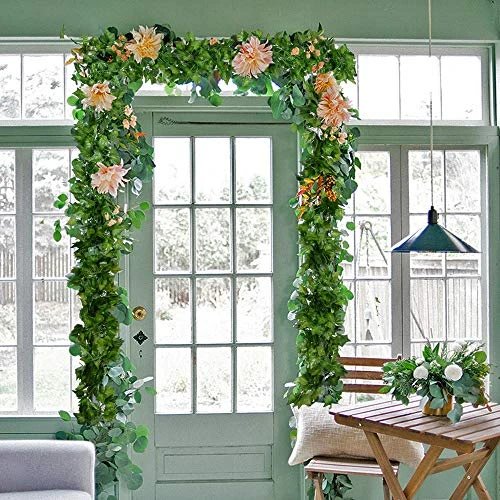 Artiflr 84Feet 12 Strands Artificial Flowers Greenery Fake Hanging Vine Plants Leaf Garland Hanging For Wedding Party Garden Outdoor Office Wall Decoration 4 Artiflr 84Feet 12 Strands Artificial Flowers Greenery Fake Hanging Vine Plants Leaf Garland Hanging For Wedding Party Garden Outdoor Office Wall Decoration - Image 2