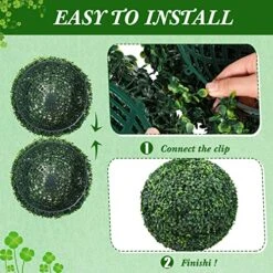4 Pcs Artificial Plant Topiary Balls 2 Pcs 18.9 Inch And 2 Pcs 13.7 Inch Faux Boxwood Decorative Balls Round Greenery Spheres For Indoor Outdoor Backyard Balcony Garden Patios Wedding Home Decor -Artificial Trees Store 6174SRL0F7L