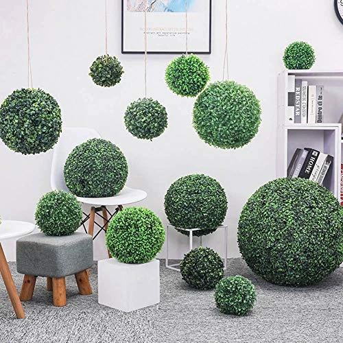 LHJJ Green Boxwood Ball, Multi-Size Selection, Garden Decoration Topiary Balls Artificial Grass Wooden Ball 7 LHJJ Green Boxwood Ball, Multi-Size Selection, Garden Decoration Topiary Balls Artificial Grass Wooden Ball - Image 5