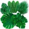 Decopom Palm Leaves Artificial Tropical Monstera-84Pcs 6 Kinds Large Small Green Fake Palm Leaf With Stems For Safari Jungle Hawaiian Luau Party Table Decoration Wedding Birthday Theme Party -Artificial Trees Store 61AAHVfK26L
