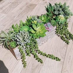 Winlyn 22 Pcs Bulk Artificial Succulents Plants Unpotted Small Aloe Hanging String Of Pearls Cactus Green Fake Succulents For Succulent Garden Arrangement Centerpiece Wall Indoor Outdoor Home Decor -Artificial Trees Store 61CC3j5LA9L