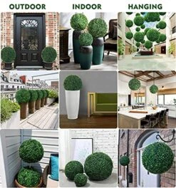 Kdgarden Artificial Plant Boxwood Topiary Balls 2PCS 15.7" UV Protected 4 Layers Faux Plants Decorative Balls For Outdoor Patio Garden Balcony Backyard And Indoor Home Wedding Decoration, Dark Green 10 Kdgarden Artificial Plant Boxwood Topiary Balls 2PCS 15.7" UV Protected 4 Layers Faux Plants Decorative Balls For Outdoor Patio Garden Balcony Backyard And Indoor Home Wedding Decoration, Dark Green -Artificial Trees Store 61HqE0ygiDL
