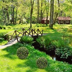 DOITOOL 4Pcs Artificial Plant Topiary Ball Support Cage Plastic Plant Trelli Faux Green Ball Frame Rack Flower Shelf Holder For Garden Green 10cm 15cm 20cm 25cm -Artificial Trees Store 61J6IleGhLL