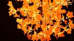 LIGHTSHARE 6FT 120LED Artificial Lighted Maple Tree Warm White Fall Decorations Indoor Ourdoor, Orange -Artificial Trees Store 61L5IDMjBrL