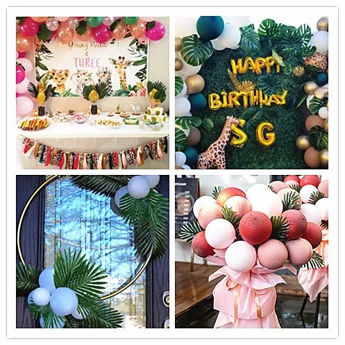 Sggvecsy 82 Pieces 8 Kinds Artificial Tropical Palm Leaves Tropical Leaves Monstera Leaves Safari Jungle Leaf With Stems For Hawaiian Luau Party Beach Table Wedding Shower Birthday Theme Decorations 4 Sggvecsy 82 Pieces 8 Kinds Artificial Tropical Palm Leaves Tropical Leaves Monstera Leaves Safari Jungle Leaf With Stems For Hawaiian Luau Party Beach Table Wedding Shower Birthday Theme Decorations - Image 2