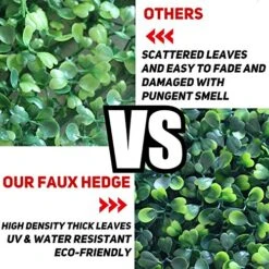 · Petgrow · Realistic & Thick Artificial Hedge Boxwood Fence Privacy Screen Panels, UV Protection Fresh Faux Foliage Backdrop Wall Decor For Indoor Outdoor, 72 Pack 19 · Petgrow · Realistic & Thick Artificial Hedge Boxwood Fence Privacy Screen Panels, UV Protection Fresh Faux Foliage Backdrop Wall Decor For Indoor Outdoor, 72 Pack -Artificial Trees Store 61NoGDtp3YL