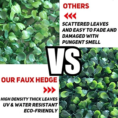 · Petgrow · Realistic & Thick Artificial Hedge Boxwood Fence Privacy Screen Panels, UV Protection Fresh Faux Foliage Backdrop Wall Decor For Indoor Outdoor, 72 Pack 5 · Petgrow · Realistic & Thick Artificial Hedge Boxwood Fence Privacy Screen Panels, UV Protection Fresh Faux Foliage Backdrop Wall Decor For Indoor Outdoor, 72 Pack - Image 3