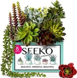 Seeko Artificial Succulents (14 Pack) - Premium Succulent Plants Artificial - Realistic Faux Succulents - Unpotted Textured Fake Succulents Decor For DIY - Fake Plants 14 Seeko Artificial Succulents (14 Pack) - Premium Succulent Plants Artificial - Realistic Faux Succulents - Unpotted Textured Fake Succulents Decor For DIY - Fake Plants -Artificial Trees Store 61Oa0CrjziL. AC