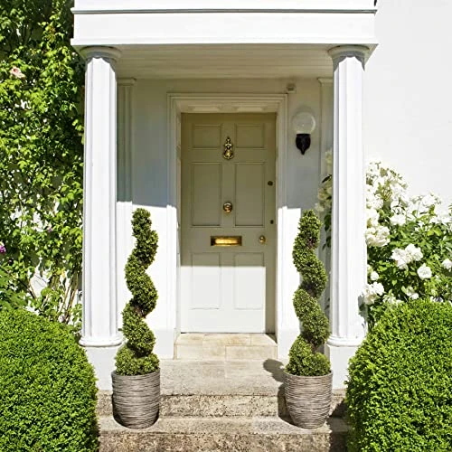 2 X Artificial Premium Quality Topiary Boxwood Spiral Trees In Black Pot For Indoor Outdoor Decor, UV Stable (3ft/90cm) … 5 2 X Artificial Premium Quality Topiary Boxwood Spiral Trees In Black Pot For Indoor Outdoor Decor, UV Stable (3ft/90cm) … - Image 3