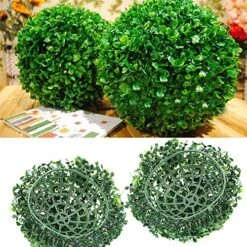 Chrees Artifical Plant Balls Green Plastic Plant Ball Topiary Ball Faux Boxwood Balls Decorative For Home Outdoor Wedding Party Decoration -Artificial Trees Store 61PyNQfQF6L