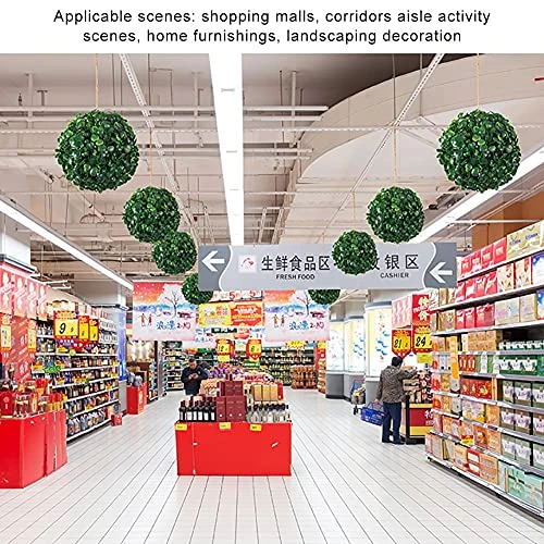 Ochine Topiary Ball Artificial Outdoor Boxwood Decorative Balls Artificial Plant Faux Topiary Ball Hanging Green Plants Garden Tree Wedding Party Decor Front Porch Topiary Indoor Outdoor Home 6 Ochine Topiary Ball Artificial Outdoor Boxwood Decorative Balls Artificial Plant Faux Topiary Ball Hanging Green Plants Garden Tree Wedding Party Decor Front Porch Topiary Indoor Outdoor Home - Image 4