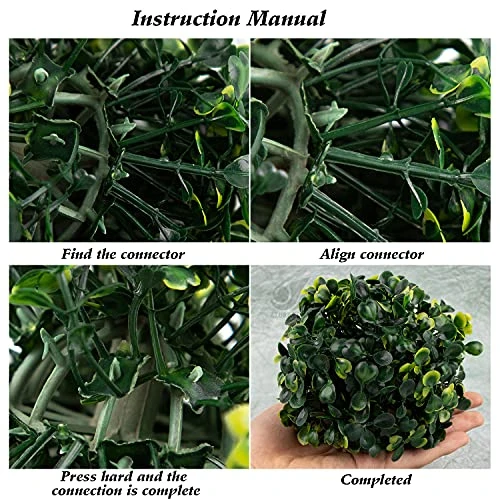 Azure Zone, Pack Of 6 4" Artificial Boxwood Topiary Ball Green Plant Balls Decorative Greenery Filler Ball For Garden Home 5 Azure Zone, Pack Of 6 4" Artificial Boxwood Topiary Ball Green Plant Balls Decorative Greenery Filler Ball For Garden Home - Image 3