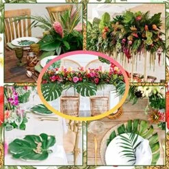 92pcs Palm Leaves Artificial Plant Kit Fake Leaves Jungle Party Decorations Monstera Deliciosa Faux Palm Fronds Tropical Plants Greenery Hawaiian Luau Party Supplies Wedding Decor Beach Theme 13 92pcs Palm Leaves Artificial Plant Kit Fake Leaves Jungle Party Decorations Monstera Deliciosa Faux Palm Fronds Tropical Plants Greenery Hawaiian Luau Party Supplies Wedding Decor Beach Theme -Artificial Trees Store 61ZmuueGnVL