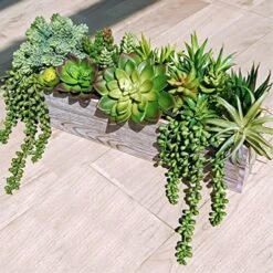 Winlyn 15 Pcs Artificial Succulents Unpotted Bulk Small Faux Succulent Plants Hanging Succulents Hops Aloe For Succulent Garden Wreath Floral Arrangement Indoor Outdoor Green Decor -Artificial Trees Store 61aBrrPmaoL