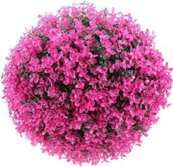 VOSAREA Artificial Topiary Plant Ball Eucalyptus Leaf Decorative Ball Decorative Topiary Balls For Garden Backyard Balcony Wedding (Purple) -Artificial Trees Store 61djiJuVmCL. AC