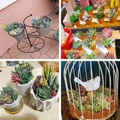 CEWOR 20pcs Artificial Flocked Succulents Mini Fake Succulent Plants Faux Premium Decor For DIY Crafting Home Floral Wall Garden Arrangement Office Decoration (Unpotted) -Artificial Trees Store 61e4huE9QrL