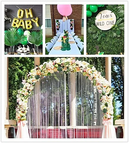 Sggvecsy 82 Pieces 8 Kinds Artificial Tropical Palm Leaves Tropical Leaves Monstera Leaves Safari Jungle Leaf With Stems For Hawaiian Luau Party Beach Table Wedding Shower Birthday Theme Decorations 6 Sggvecsy 82 Pieces 8 Kinds Artificial Tropical Palm Leaves Tropical Leaves Monstera Leaves Safari Jungle Leaf With Stems For Hawaiian Luau Party Beach Table Wedding Shower Birthday Theme Decorations - Image 4