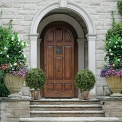 24''T Artificial Trees For Outdoors Set Of 2, Outdoor Artificial Boxwood Ball Topiary Bushes Potted Plants,Home Decor Artificial Topiariy Trees For Front Porch -Artificial Trees Store 61fVxnaRseL