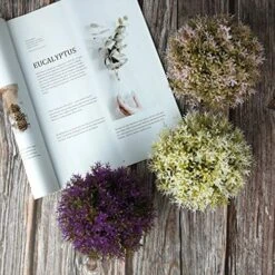 Tuokor 4.75" Mini Artificial Plastic Plants Green Grass Colorful Shrubs Faux Flowers With Gray Pots For Home Decor, Office Decor - Set Of 6 11 Tuokor 4.75" Mini Artificial Plastic Plants Green Grass Colorful Shrubs Faux Flowers With Gray Pots For Home Decor, Office Decor - Set Of 6 -Artificial Trees Store 61iM3q8sdDL