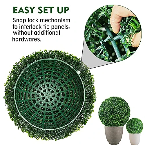 Kdgarden Artificial Plant Boxwood Topiary Balls 2PCS 15.7" UV Protected 4 Layers Faux Plants Decorative Balls For Outdoor Patio Garden Balcony Backyard And Indoor Home Wedding Decoration, Dark Green 5 Kdgarden Artificial Plant Boxwood Topiary Balls 2PCS 15.7" UV Protected 4 Layers Faux Plants Decorative Balls For Outdoor Patio Garden Balcony Backyard And Indoor Home Wedding Decoration, Dark Green - Image 3
