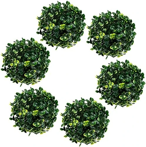 Azure Zone, Pack Of 6 4" Artificial Boxwood Topiary Ball Green Plant Balls Decorative Greenery Filler Ball For Garden Home 11 Azure Zone, Pack Of 6 4" Artificial Boxwood Topiary Ball Green Plant Balls Decorative Greenery Filler Ball For Garden Home - Image 9