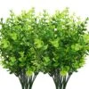 CEWOR 8pcs Artificial Greenery Plants Outdoor UV Resistant Fake Plastic Boxwood Shrubs Grass Stems For Home Wedding Courtyard Indoor And Outside Garden Porch Patio Window Box Farmhouse Decoration -Artificial Trees Store 61kjkCsCgCL