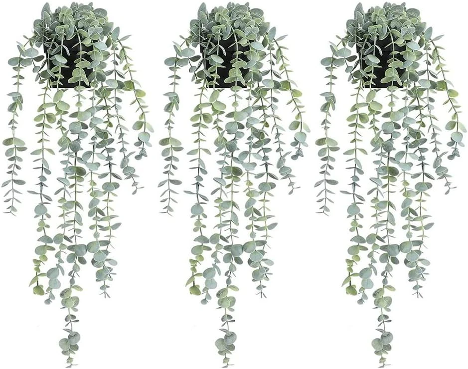 COCOBOO 1pcs Artificial Hanging Plants, Fake Potted Eucalyptus Faux Hanging Plant For Wall Room Home Indoor Outdoor Shelf Decor 10 COCOBOO 1pcs Artificial Hanging Plants, Fake Potted Eucalyptus Faux Hanging Plant For Wall Room Home Indoor Outdoor Shelf Decor - Image 8