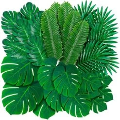 Decopom Palm Leaves Artificial Tropical Monstera-84Pcs 6 Kinds Large Small Green Fake Palm Leaf With Stems For Safari Jungle Hawaiian Luau Party Table Decoration Wedding Birthday Theme Party 15 Decopom Palm Leaves Artificial Tropical Monstera-84Pcs 6 Kinds Large Small Green Fake Palm Leaf With Stems For Safari Jungle Hawaiian Luau Party Table Decoration Wedding Birthday Theme Party -Artificial Trees Store 61n523oQiLL. AC