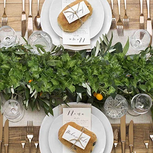 Artiflr 84Feet 12 Strands Artificial Flowers Greenery Fake Hanging Vine Plants Leaf Garland Hanging For Wedding Party Garden Outdoor Office Wall Decoration 6 Artiflr 84Feet 12 Strands Artificial Flowers Greenery Fake Hanging Vine Plants Leaf Garland Hanging For Wedding Party Garden Outdoor Office Wall Decoration - Image 4