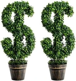 Goplus 24.5” Artificial Boxwood Topiary Tree, Set Of 2 Dollar-Shaped Fake Greenery Plant W/Cement-Filled Plastic Pot, Moss, Luxuriant Faux Potted Plant For Indoor Outdoor Home Office 17 Goplus 24.5” Artificial Boxwood Topiary Tree, Set Of 2 Dollar-Shaped Fake Greenery Plant W/Cement-Filled Plastic Pot, Moss, Luxuriant Faux Potted Plant For Indoor Outdoor Home Office -Artificial Trees Store 61ouyrl32hL. AC