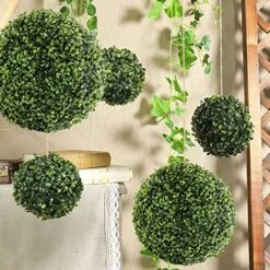 Coregreen Artificial Topiary Ball 2pcs 10in Fake Boxwood Plant Decorative Balls Faux Plants Garden Spheres Indoor Outdoor Front Porch Decor Home Wedding Birthday Christmas Party Decor (10in) -Artificial Trees Store 61qyhFBeQhL