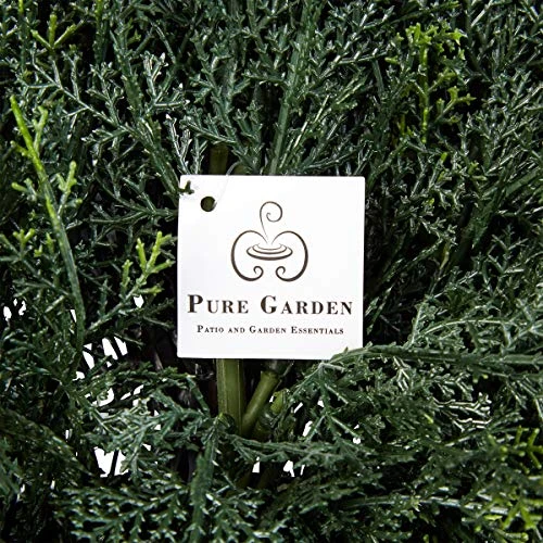 Home Pure Garden Artificial Cypress Topiary-23” Ball Style Faux Plant In Sturdy Realistic Indoor Or Outdoor Potted Shrub Décor 8 Home Pure Garden Artificial Cypress Topiary-23” Ball Style Faux Plant In Sturdy Realistic Indoor Or Outdoor Potted Shrub Décor - Image 6