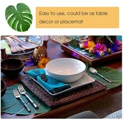 KUUQA 60 Pcs Large 13" Tropical Leaves Artificial Green Monstera Leaves Palm Leaf For Luau Party Hawaiian Aloha Tiki Theme Safari Jungle BBQ Birthday Party Decoration Supplies 9 KUUQA 60 Pcs Large 13" Tropical Leaves Artificial Green Monstera Leaves Palm Leaf For Luau Party Hawaiian Aloha Tiki Theme Safari Jungle BBQ Birthday Party Decoration Supplies -Artificial Trees Store 61ukUSqjXYL