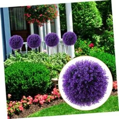 FAVOMOTO Eucalyptus Grass Ball Artificial Plants Indoor Artificial Outdoor Plants House Plants Indoors Live Hanging Boxwood Balls Topiary Balcony Topiary Balls Artificial Topiary 3pcs