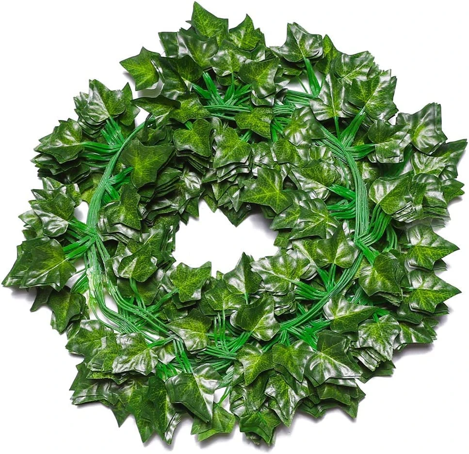 GPARK 84ft 12 Pack / 82 Inch, Artificial Ivy Garland Fake Leaf Plants Vine, Hanging Leaves Garlands For Wedding Party Garden Kitchen Outdoor Greenery Wall Decor Green 6 GPARK 84ft 12 Pack / 82 Inch, Artificial Ivy Garland Fake Leaf Plants Vine, Hanging Leaves Garlands For Wedding Party Garden Kitchen Outdoor Greenery Wall Decor Green - Image 4
